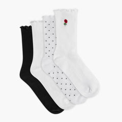Women's Ruffle Rib Quarter Sock | Studio 4-Pack
