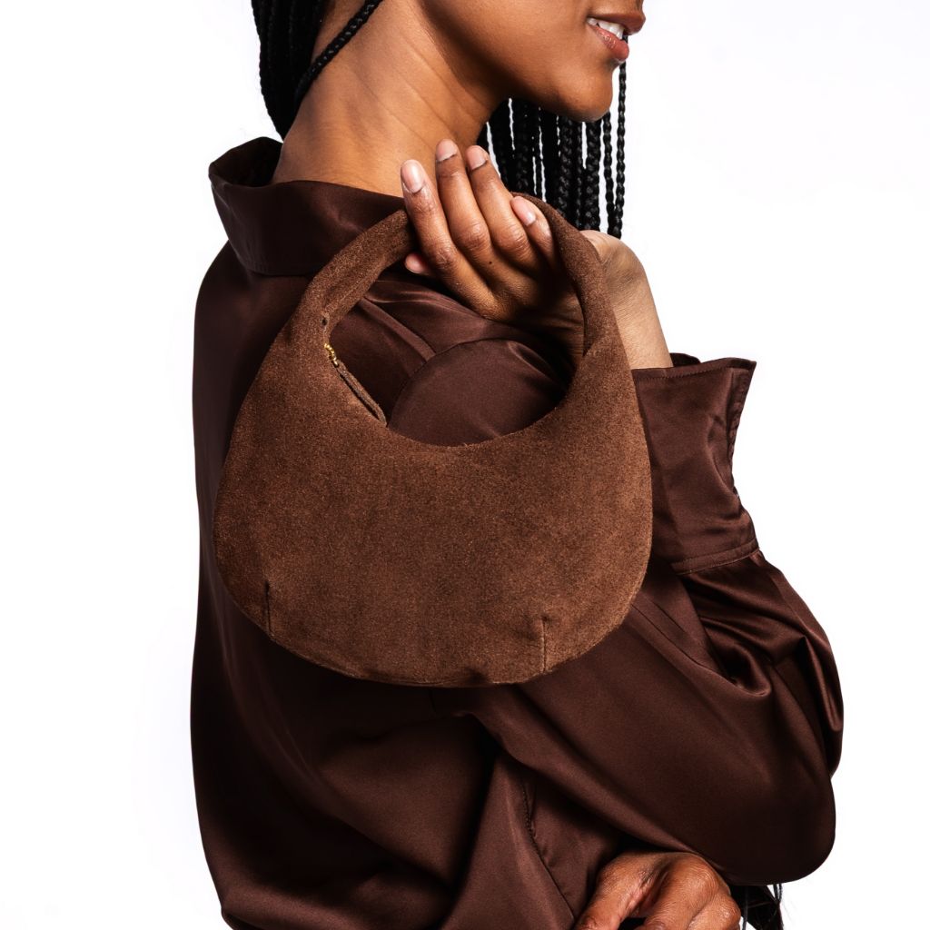Mini Crescent | Chocolate Suede
