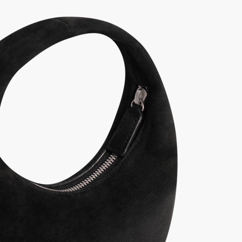 Mini Crescent | Black Suede