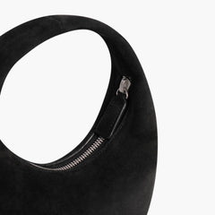 Mini Crescent | Black Suede
