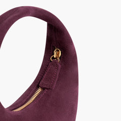 Mini Crescent | Burgundy Suede