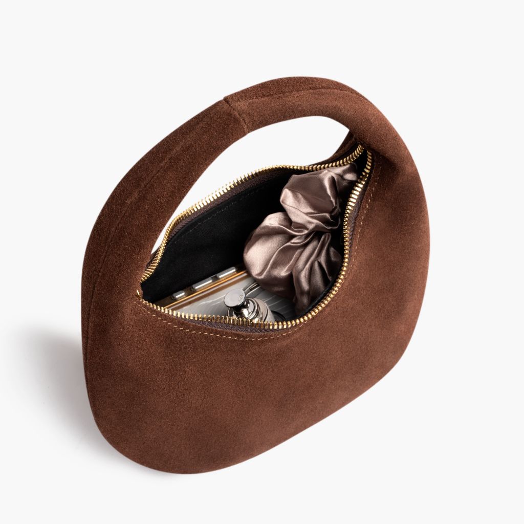 Mini Crescent | Chocolate Suede