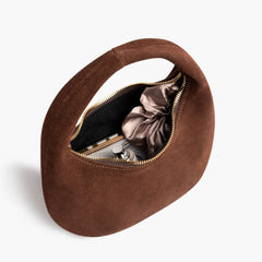 Mini Crescent | Chocolate Suede