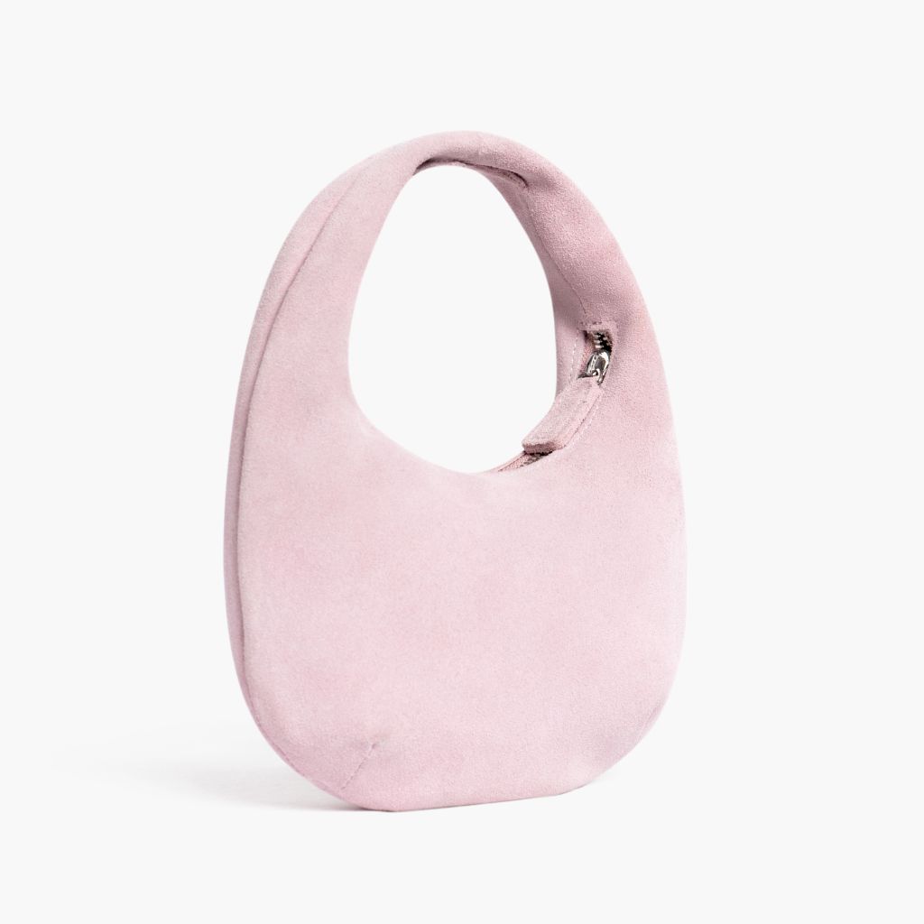 Mini Crescent | Pink Suede
