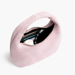 Mini Crescent | Pink Suede