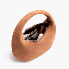 Mini Crescent | Tan Suede