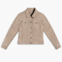 Suede Western Jacket | Taupe