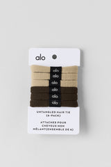 Untangled Hair Tie (6-Pack) - Beige/Espresso