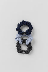 Fresh Mini Scrunchie 3-Pack - Winter Frost/Navy/Anthracite