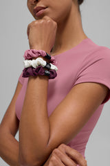 Fresh Mini Scrunchie 3-Pack - Burgundy/Pink Wild Rose/Ivory