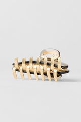 Acrylic Illusion Claw Clip - Gravel/Brushed Gold