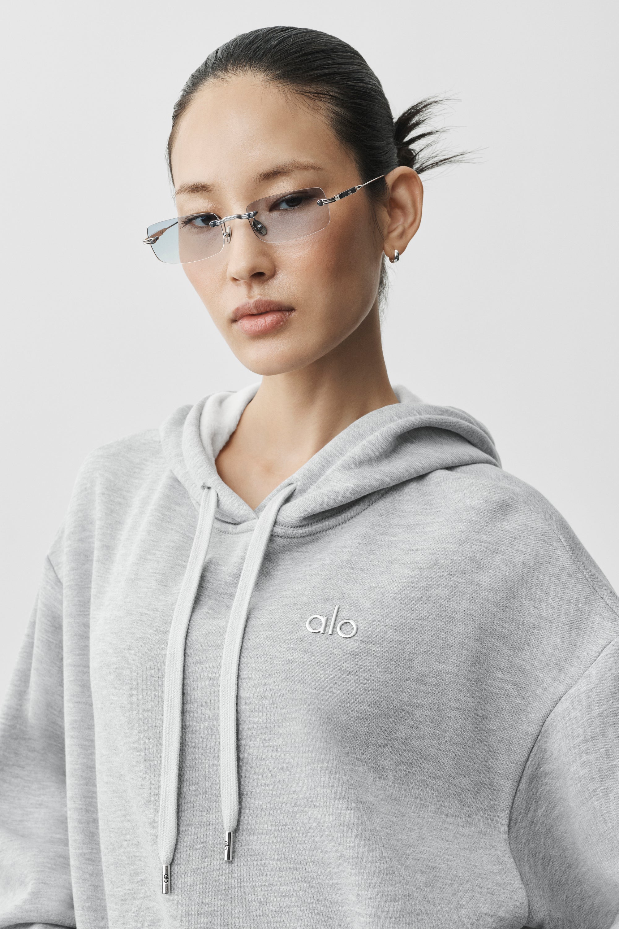 ALO Wire Sunglasses - Chrome/Blue Gradient