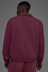 Cotton Canvas Coaches Jacket - Burgundy