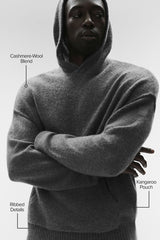Wool Cashmere New Class Hoodie - Platinum Grey