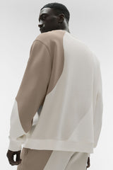 Make Waves Crew Neck Pullover - Ivory/Bone/Gravel