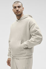 Pinstripe Hoodie - Bone Pinstripe