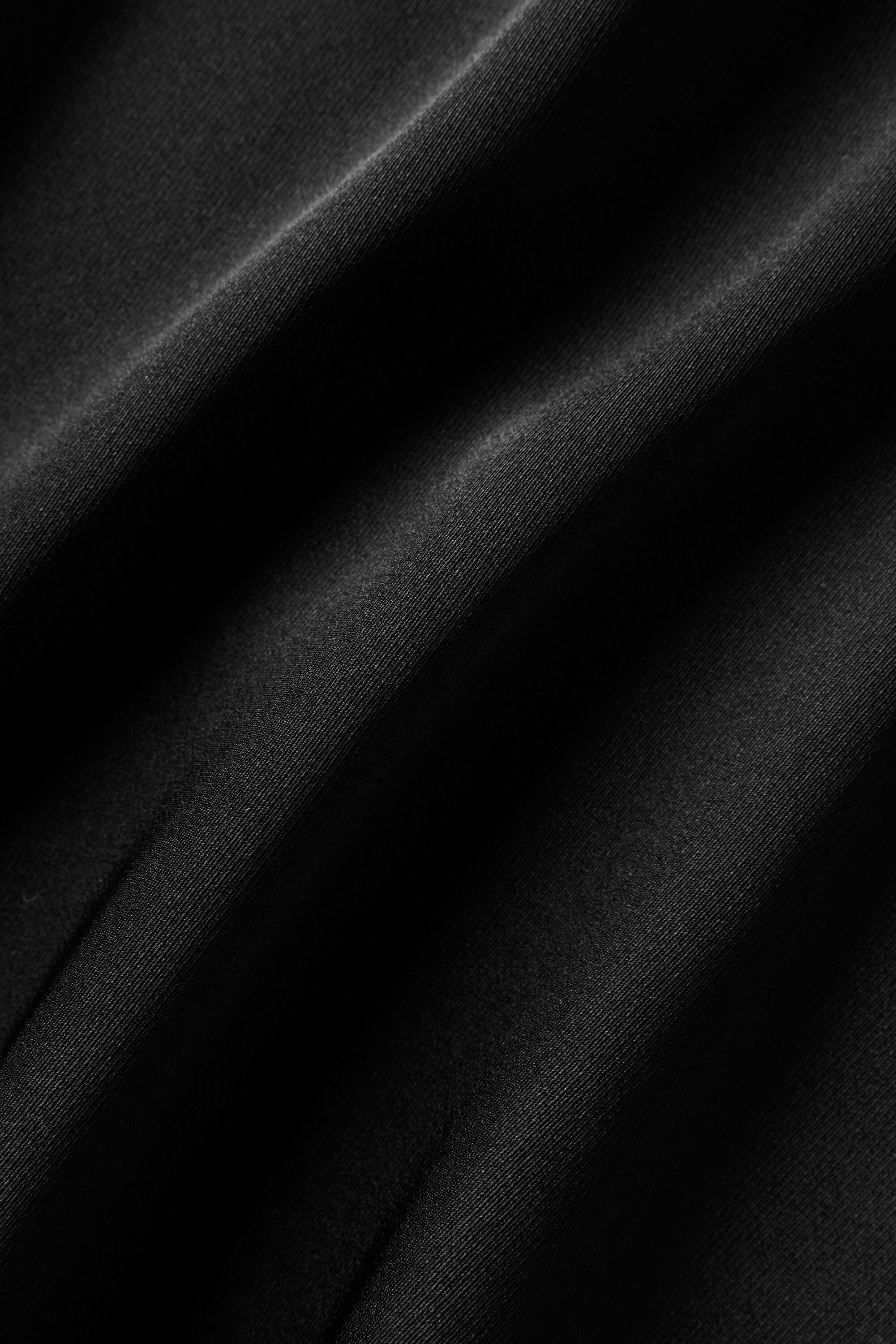 Silk Blend Radiance Long Sleeve Top - Black