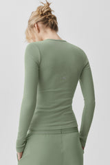 Ribbed Modal Long Sleeve - Dune Grass