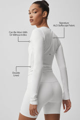 ALO Softsculpt Precision Long Sleeve - White