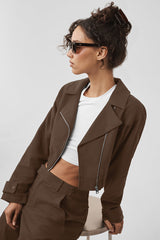 Cropped Cosmopolitan Jacket - Espresso