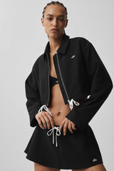 Cropped Fan Favorite Full Zip Jacket - Black
