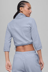 Polar Fleece Retreat Cropped Jacket - Winter Frost