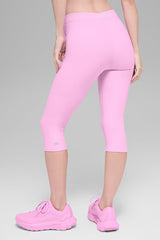 Alosoft High-Waist Iconic 90's Capri - Candy Heart Pink