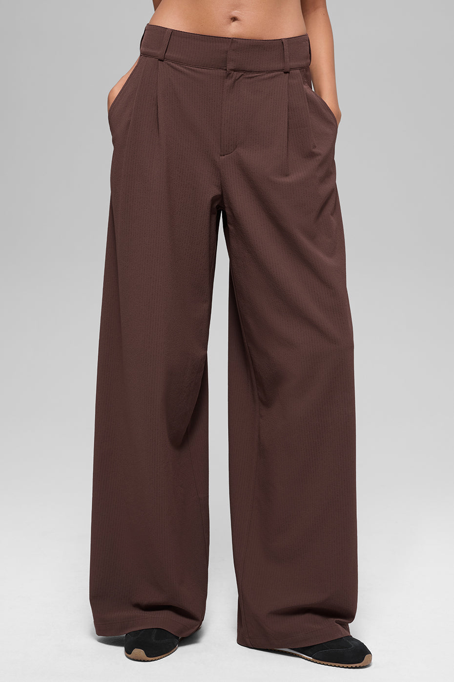 High-Waist Dreamscape Trouser (Long) - Brownstone