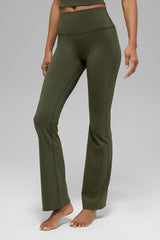 ALO Softsculpt High-Waist Bootcut Legging (Regular) - Green Olive