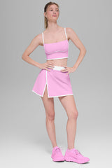 Airbrush Streamlined Bra Tank - Candy Heart Pink/White