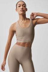Airlift Super Sleek Bra Tank - Gravel