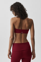 ALO Softsculpt Feel The Heat Halter Bra - Summer Romance Red